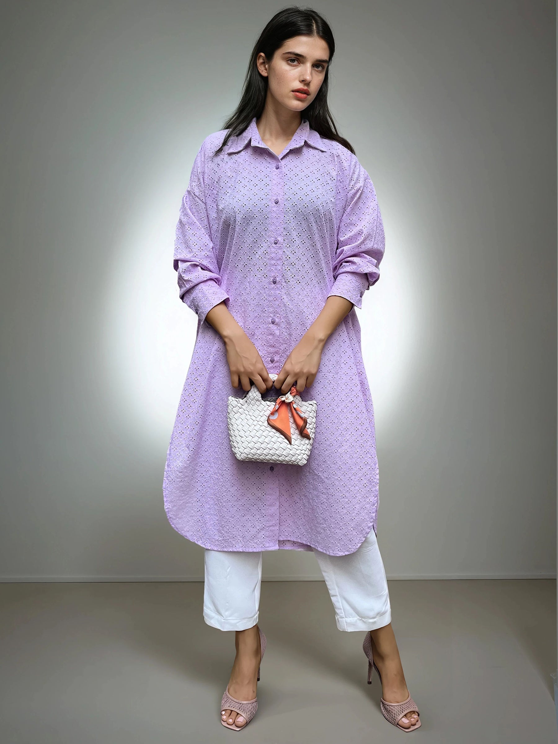 Pastel Broderie Overshirt
