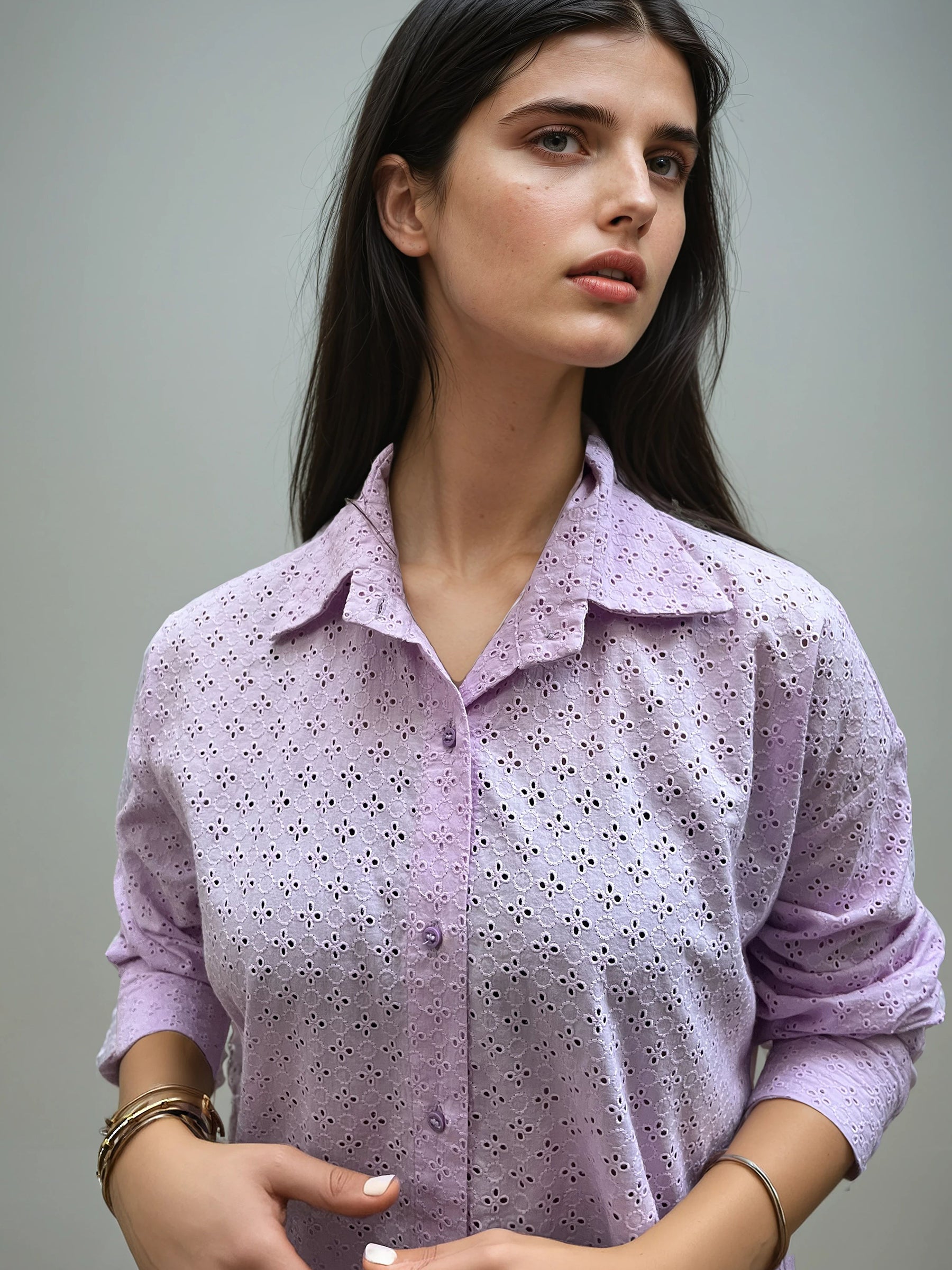 Pastel Broderie Overshirt