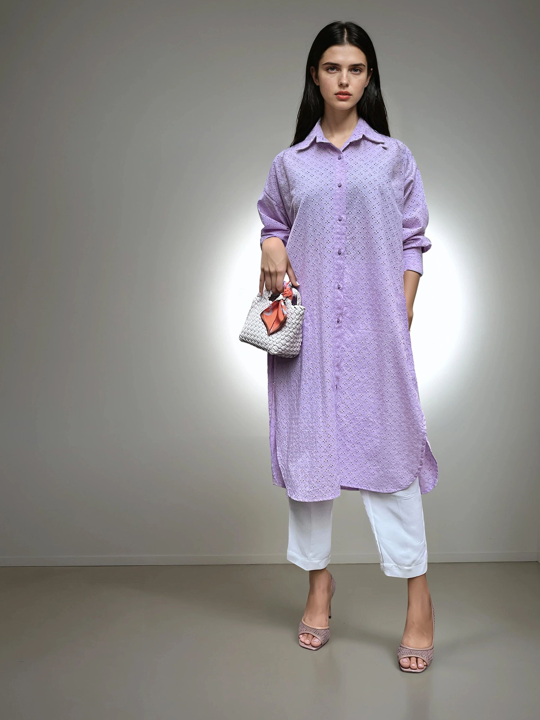 Pastel Broderie Overshirt