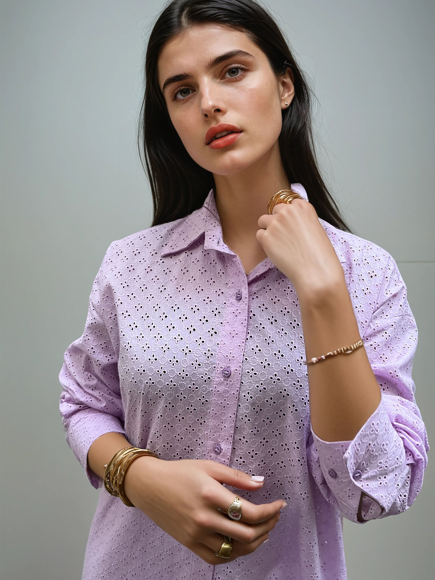 Pastel Broderie Overshirt